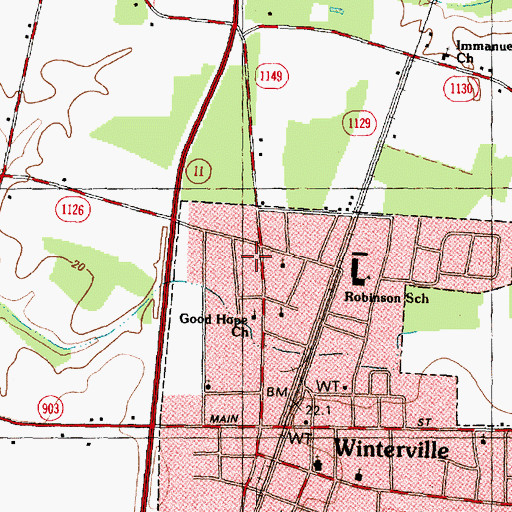 Topographic Map of Good Hope Church, NC