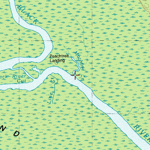 Topographic Map of Machine Creek, NC