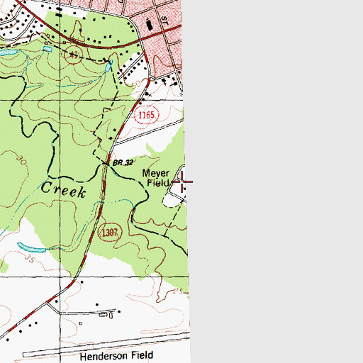 Topographic Map of Meyer Field, NC
