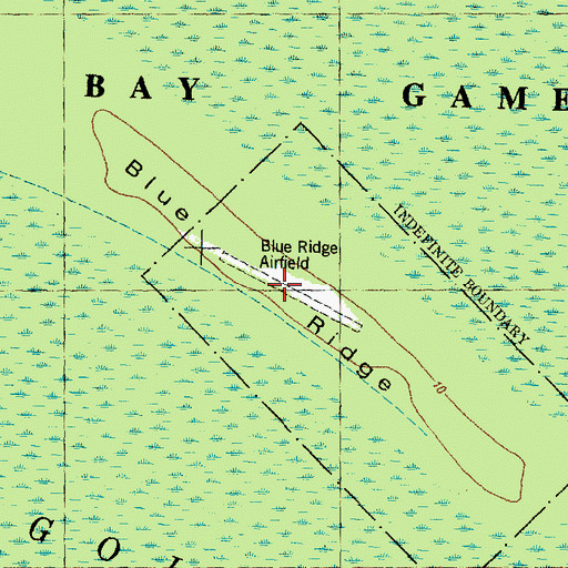 Topographic Map of Blue Ridge Airfield (historical), NC