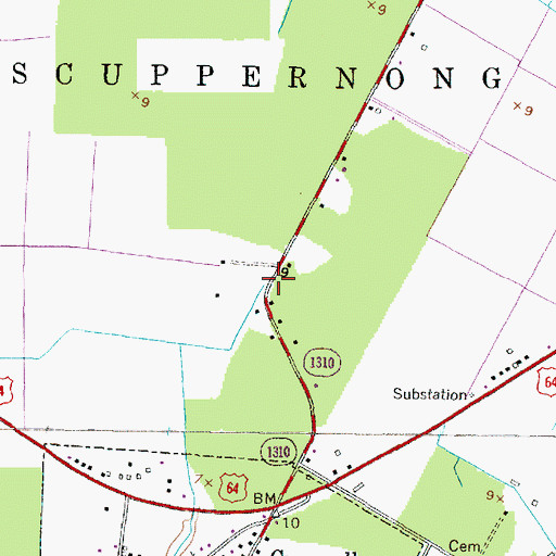 Topographic Map of Sound (historical), NC