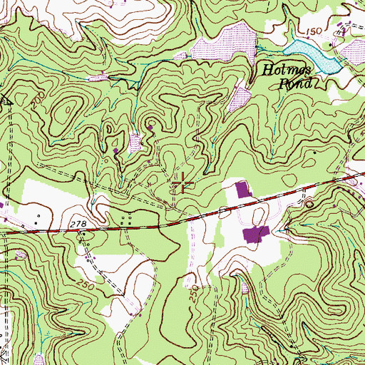 Topographic Map of Woodbridge, NC