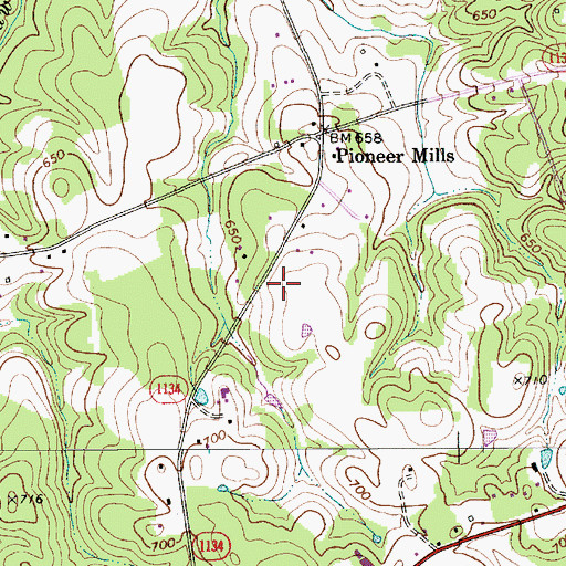 Topographic Map of Benton School (historical), NC
