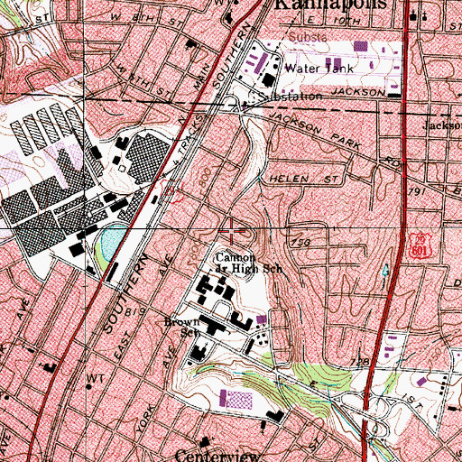Topographic Map of Colemans (historical), NC
