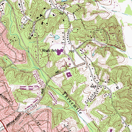 Topographic Map of Concord Nursing Center, NC
