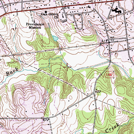 Topographic Map of Harrisburg Community Park, NC
