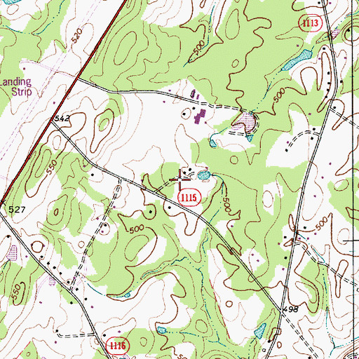 Topographic Map of Midland Speedway (historical), NC