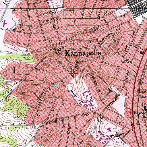 Topographic Map of Mount Zion Church, NC