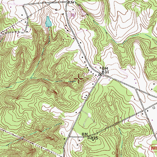 Topographic Map of Oak Lawn (historical), NC