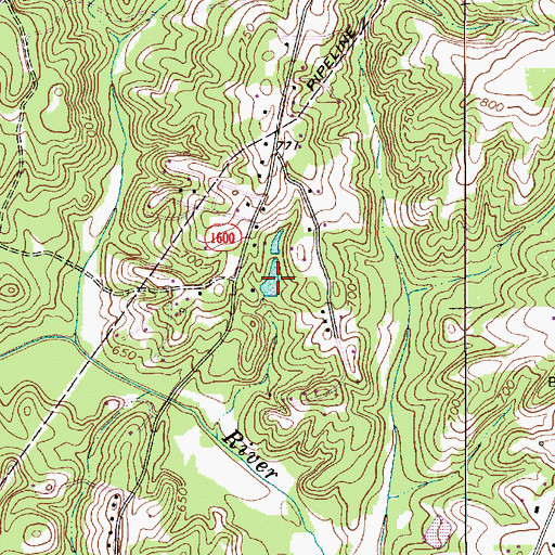 Topographic Map of Willis Lake, NC