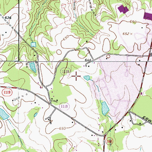 Topographic Map of Banalsburg (historical), NC