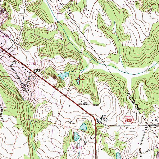 Topographic Map of Barger Lake, NC
