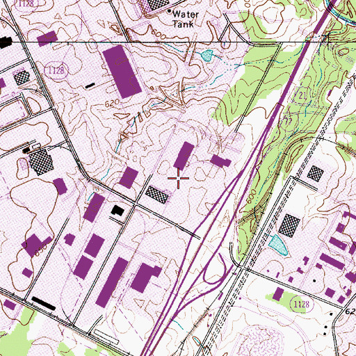 Topographic Map of Commerce Industrial Park, NC