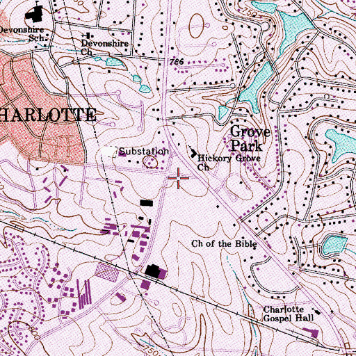 Topographic Map of East Towne Market, NC