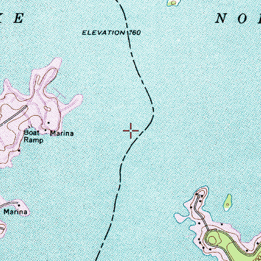 Topographic Map of Graham Island (historical), NC