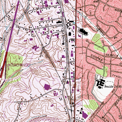 Topographic Map of Griffith, NC