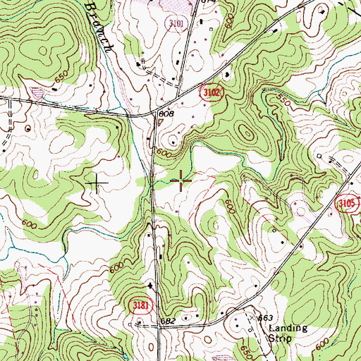 Topographic Map of Hornets Nest (historical), NC