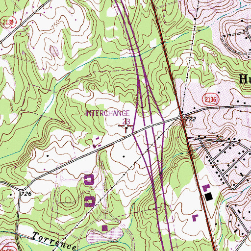 Topographic Map of Huntersville Business Park, NC