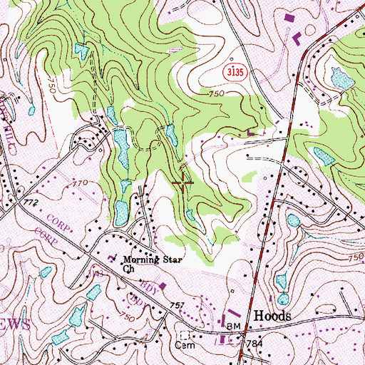 Topographic Map of Lake Haven, NC