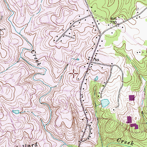 Topographic Map of Mallard Creek Elementary School, NC