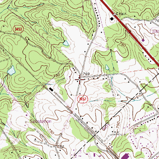 Topographic Map of Matthews Park, NC