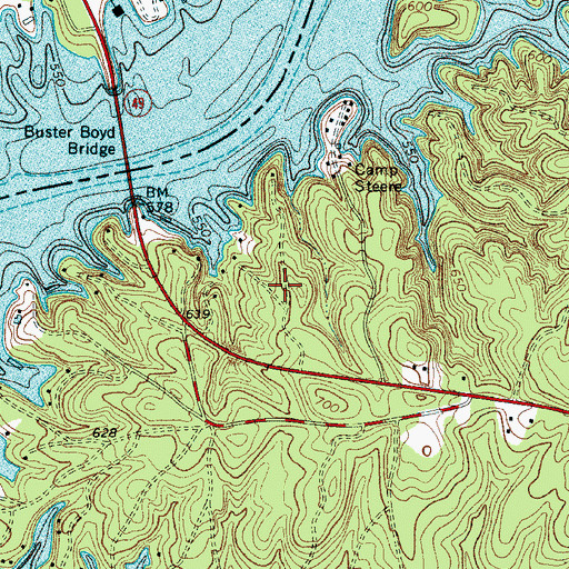 Topographic Map of McDowell Park, NC