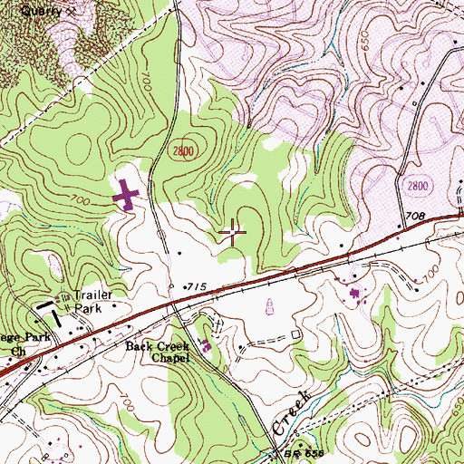 Topographic Map of Monteith (historical), NC