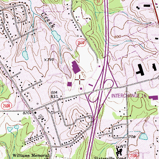 Topographic Map of North Park, NC