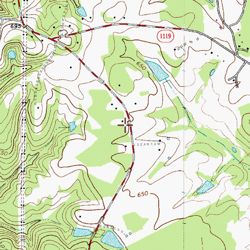 Topographic Map of Pleasant Hill, NC