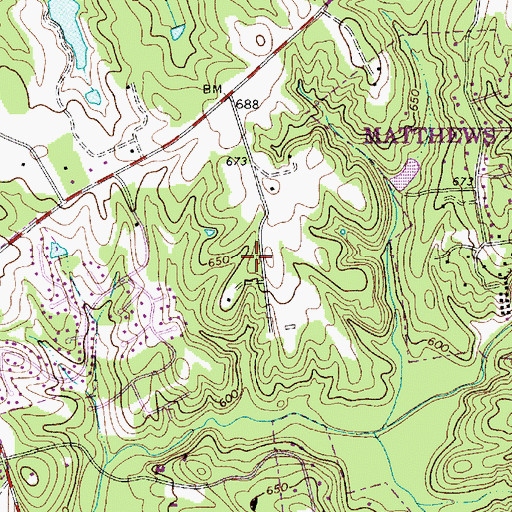 Topographic Map of Providence, NC