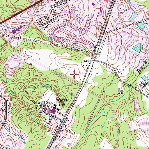 Topographic Map of Querys Dixons (historical), NC
