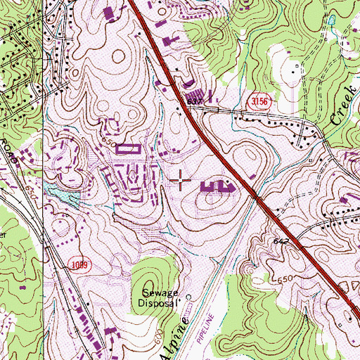 Topographic Map of Quorum Business Park, NC