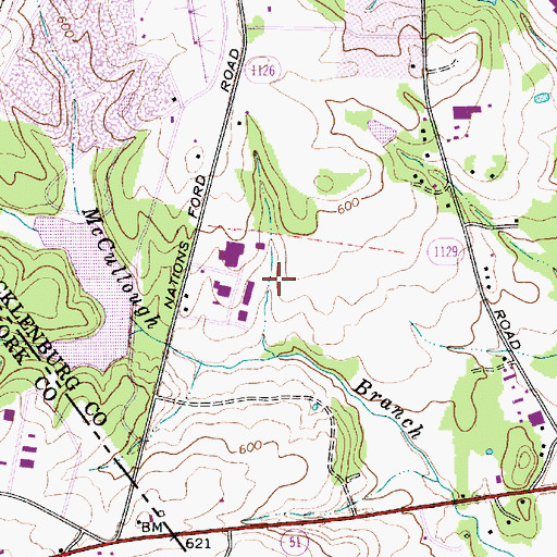 Topographic Map of Ravenwood, NC