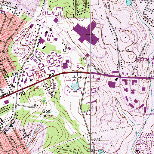 Topographic Map of Reddmans Square Festival Market, NC