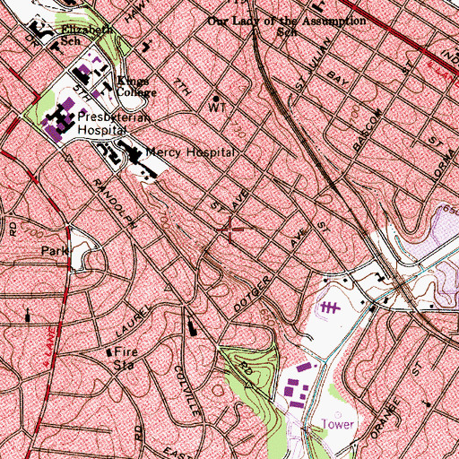 Topographic Map of Rosemont, NC