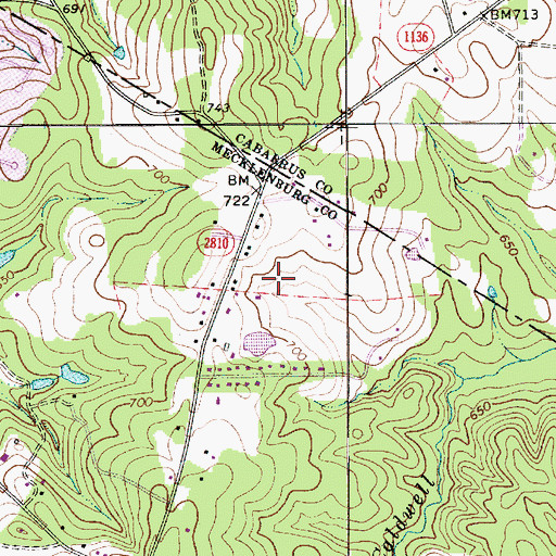 Topographic Map of Saint Johns Camp (historical), NC