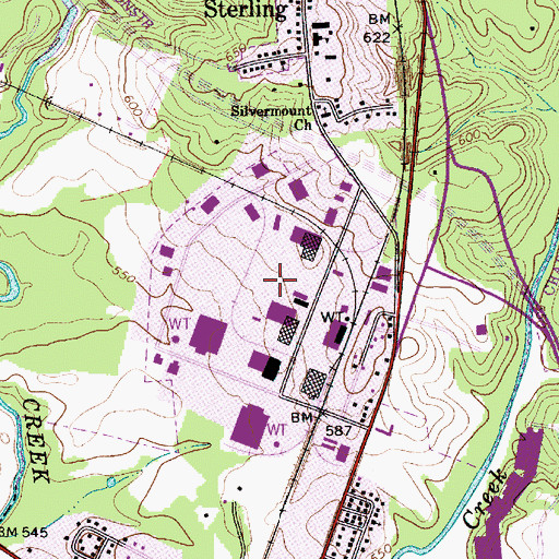 Topographic Map of Southland Industrial Park, NC