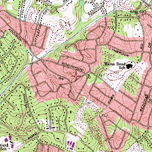 Topographic Map of Stonehaven, NC