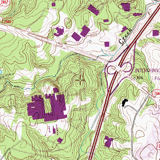 Topographic Map of University Place, NC