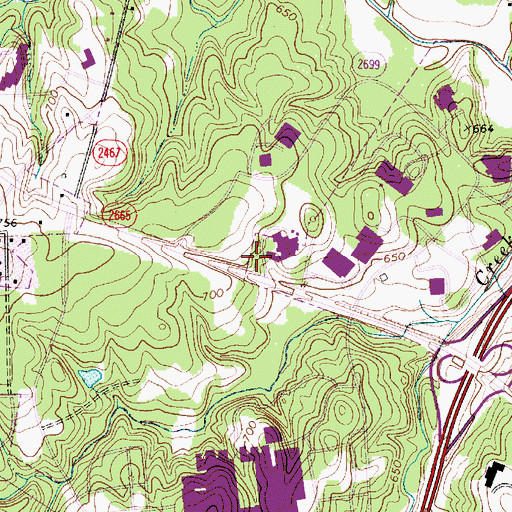 Topographic Map of University Research Park, NC