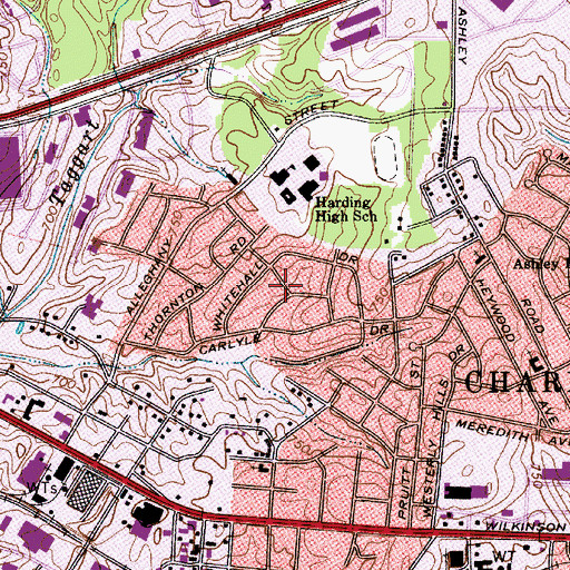 Topographic Map of Westerly Hill, NC