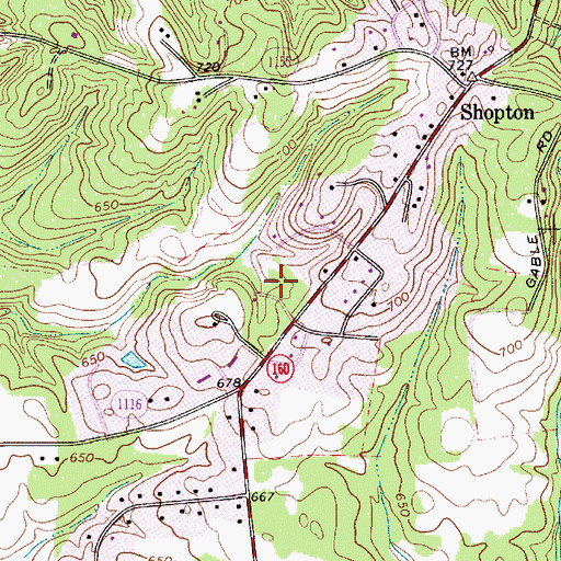 Topographic Map of White Hall (historical), NC