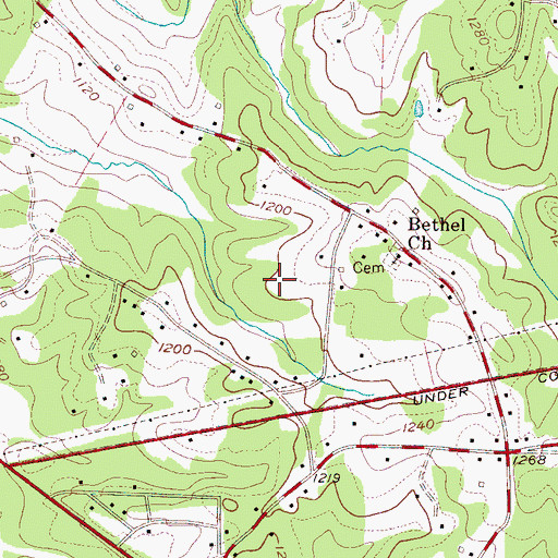 Topographic Map of Burke County Human Resources Center, NC