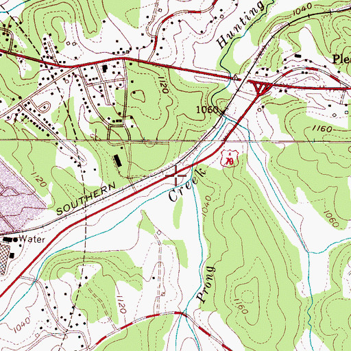 Topographic Map of Burkeley Square, NC