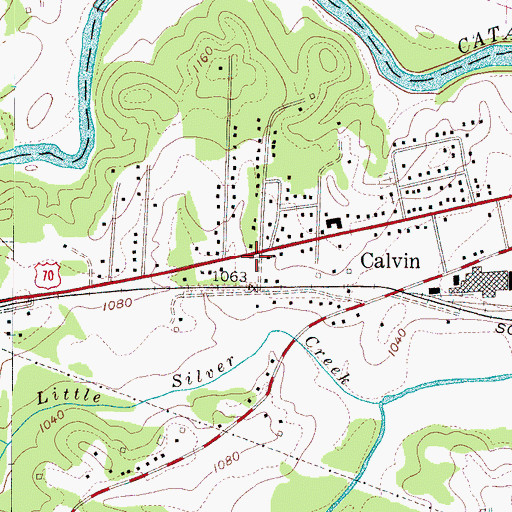 Topographic Map of Carbon City Park, NC