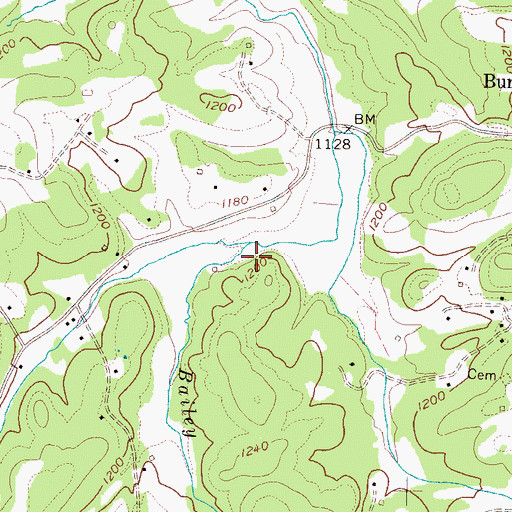 Topographic Map of Chambers (historical), NC