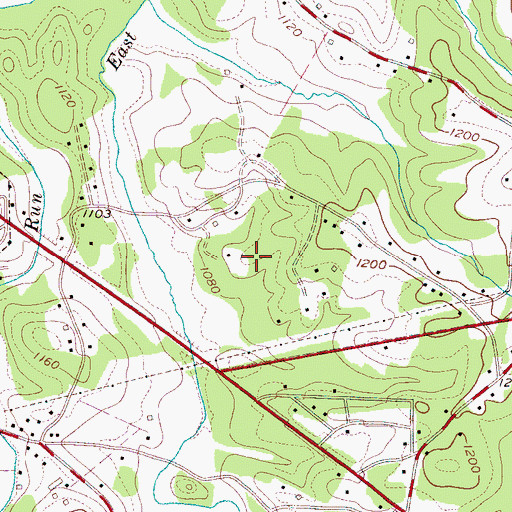Topographic Map of Grace Hospital, NC