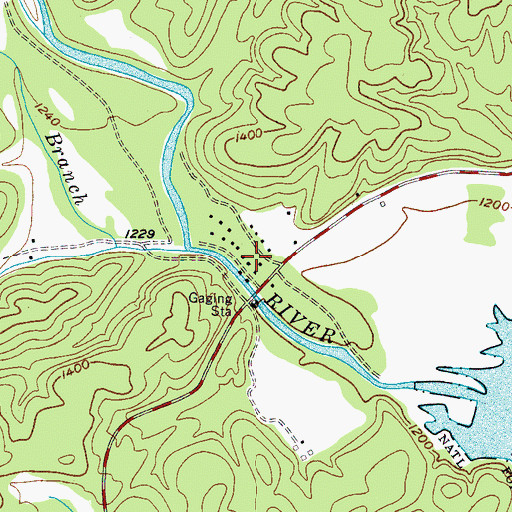 Topographic Map of Linville, NC