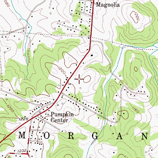 Topographic Map of Magnolia Plaza, NC