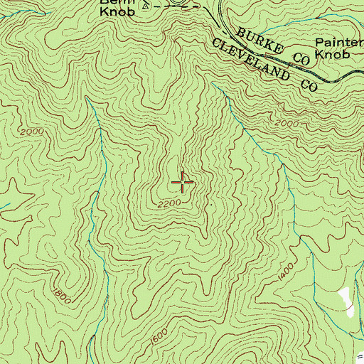 Topographic Map of Printers Knob, NC